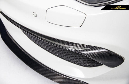 Future Design Carbon 2014-2016 C117 CLA-250 CLA-45 Carbon Fiber Front Bumper Canards Ver.2 - Performance SpeedShop