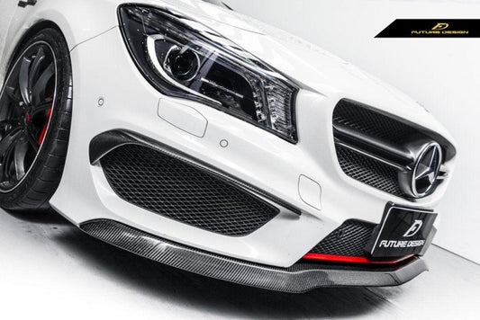 Future Design Carbon 2014-2016 C117 CLA-250 CLA-45 Carbon Fiber Front Bumper Canards Ver.2 - Performance SpeedShop