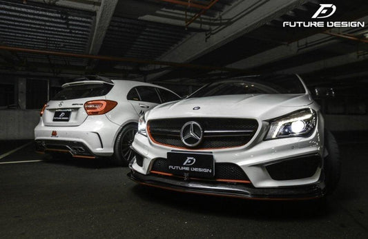 Future Design Carbon 2014-2016 C117 CLA-250 CLA-45 Carbon Fiber Front Lip Ver.4 - Performance SpeedShop