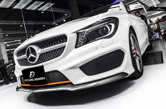 Future Design Carbon 2014-2016 C117 CLA-250 CLA-45 Carbon Fiber Front Lip Ver.6 - Performance SpeedShop