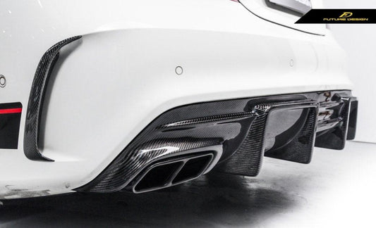 Future Design Carbon 2014-2019 C117 CLA-250 CLA-45 Carbon Fiber Rear Bumper Canards - Performance SpeedShop