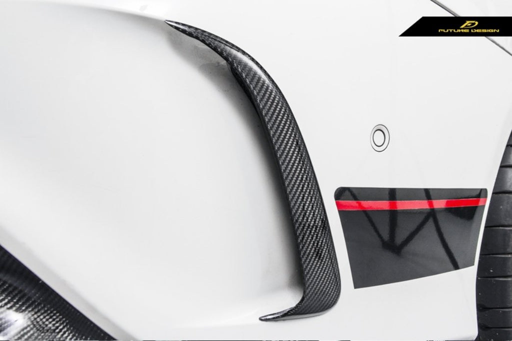 Future Design Carbon 2014-2019 C117 CLA-250 CLA-45 Carbon Fiber Rear Bumper Canards - Performance SpeedShop