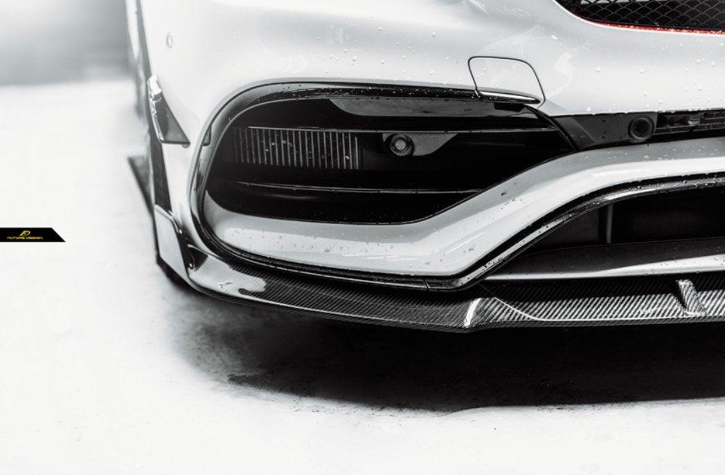 Autunik Front Bumper Lip Splitter – 2017-2019 Mercedes W117 CLA200, CLA250, CLA45 AMG, Black ABS, Painted Finish