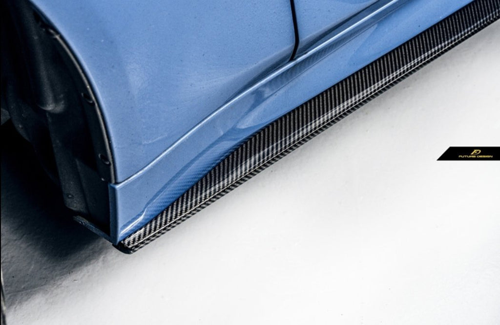 Future Design Carbon 3D Carbon Fiber Side Skirts for BMW F82 F83 M4 - Performance SpeedShop
