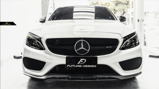 Future Design Carbon ABS Front Grill AMG Style for Mercedes Benz C-Class W205 2015-ON - Performance SpeedShop