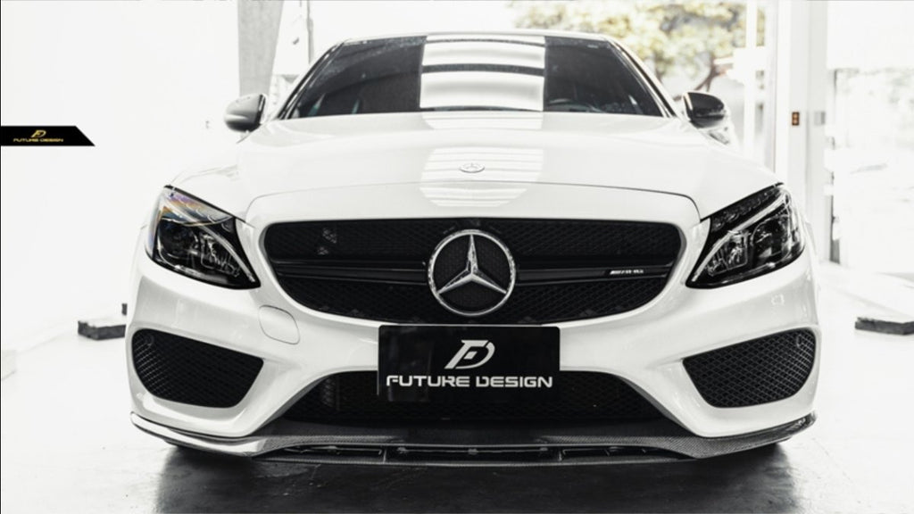 Future Design Carbon ABS Front Grill AMG Style for Mercedes Benz C-Class W205 2015-ON - Performance SpeedShop