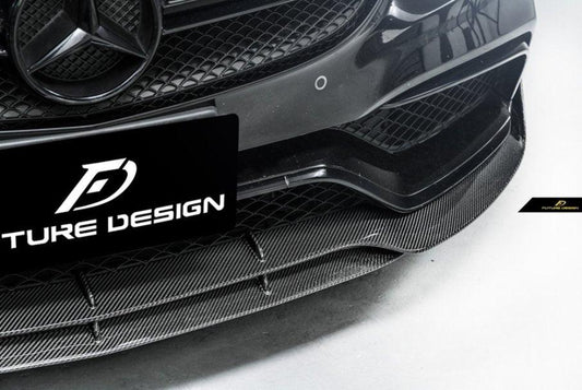 Future Design Carbon B Style Carbon Fiber Front Lip for W205 C63 C63S AMG Sedan Coupe 2015-2021 - Performance SpeedShop