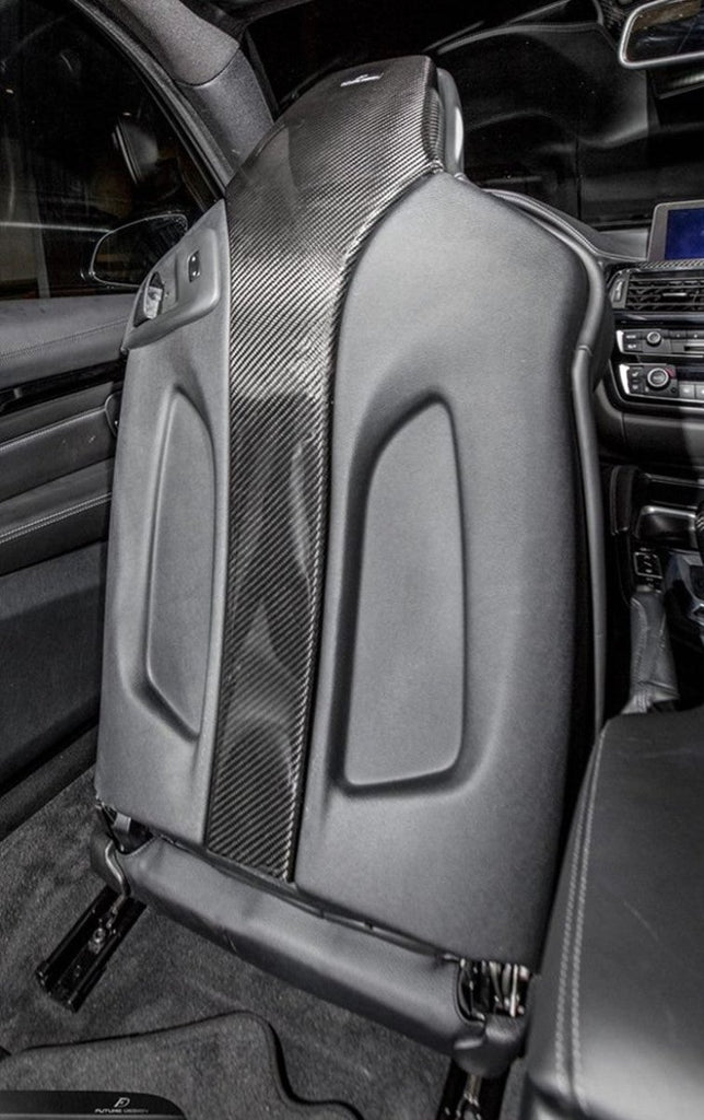 Future Design Carbon BMW F80 F82 F83 M3 M4 Dry Carbon Fiber Seat-back Cover - Performance SpeedShop