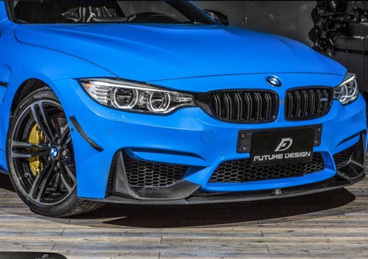 Future Design Carbon Carbon Fiber Front Bumper Canards BMW F80 F82 F83 M3 M4 - Performance SpeedShop