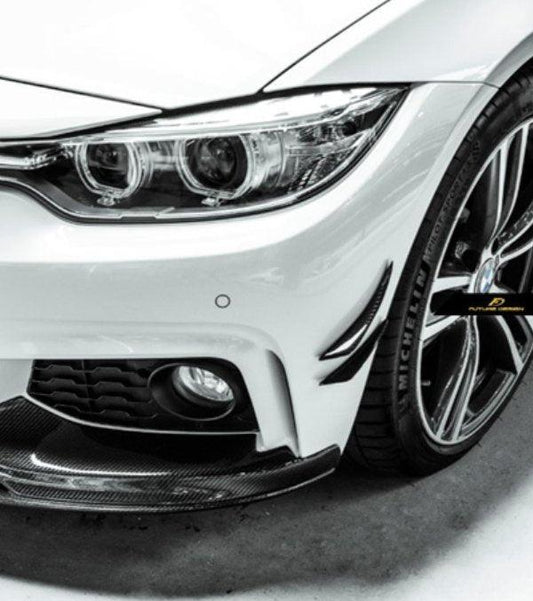 Future Design Carbon Carbon Fiber Front Bumper Canards for BMW 4 Series F32 F33 F36 - Performance SpeedShop