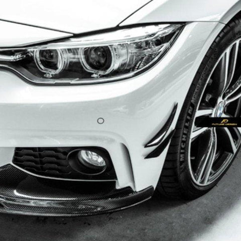 Future Design Carbon Carbon Fiber Front Bumper Canards for BMW 4 Series F32 F33 F36 - Performance SpeedShop