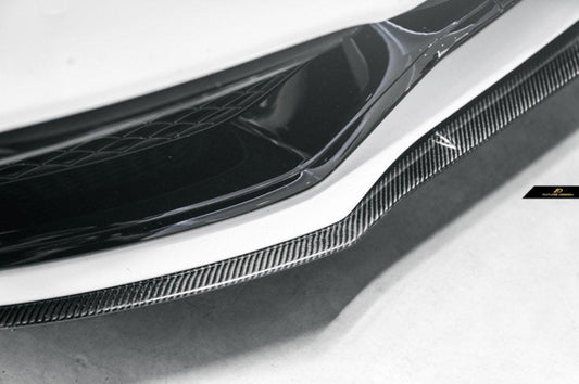 Future Design Carbon Carbon Fiber Front Lip (3 Pcs) Ver.1 for W205 C63 C63S AMG Sedan Coupe 2015-2020 - Performance SpeedShop