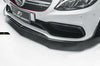 Future Design Carbon Carbon Fiber Front Lip (3 Pcs) Ver.1 for W205 C63 C63S AMG Sedan Coupe 2015-2020 - Performance SpeedShop