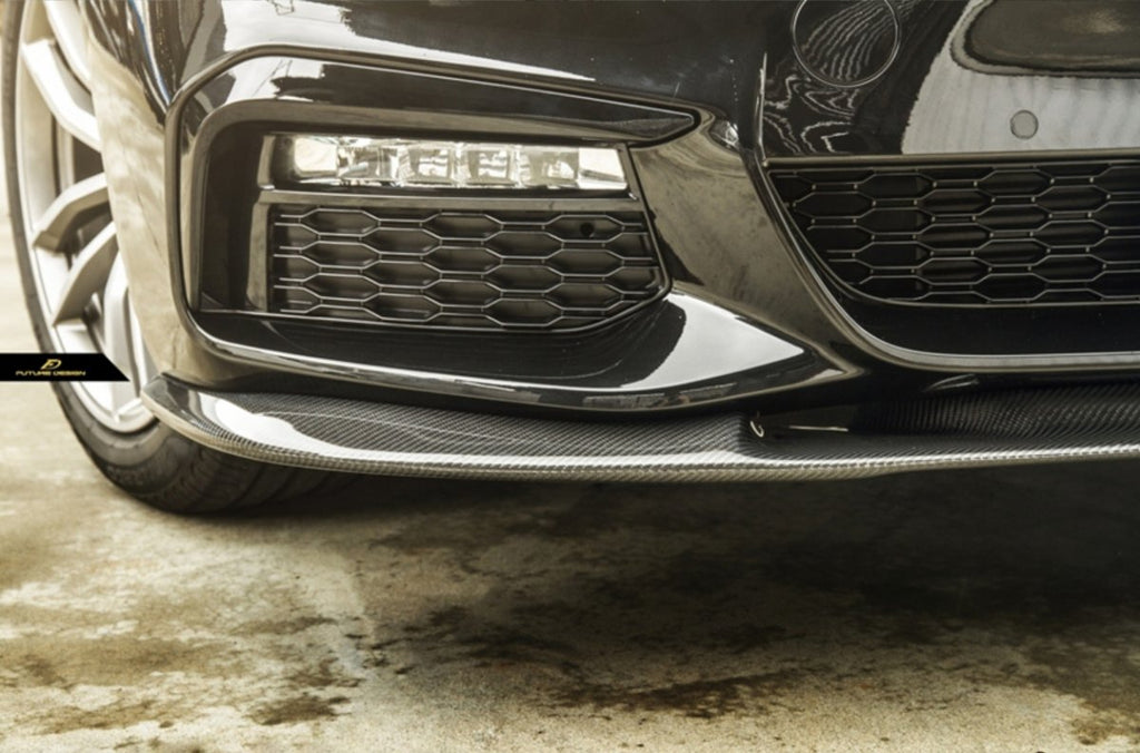 Future Design Carbon Carbon Fiber Front Lip 3D Style For BMW 5 Series G30 530i 540i 2017-2020 Pre-facelift - Performance SpeedShop