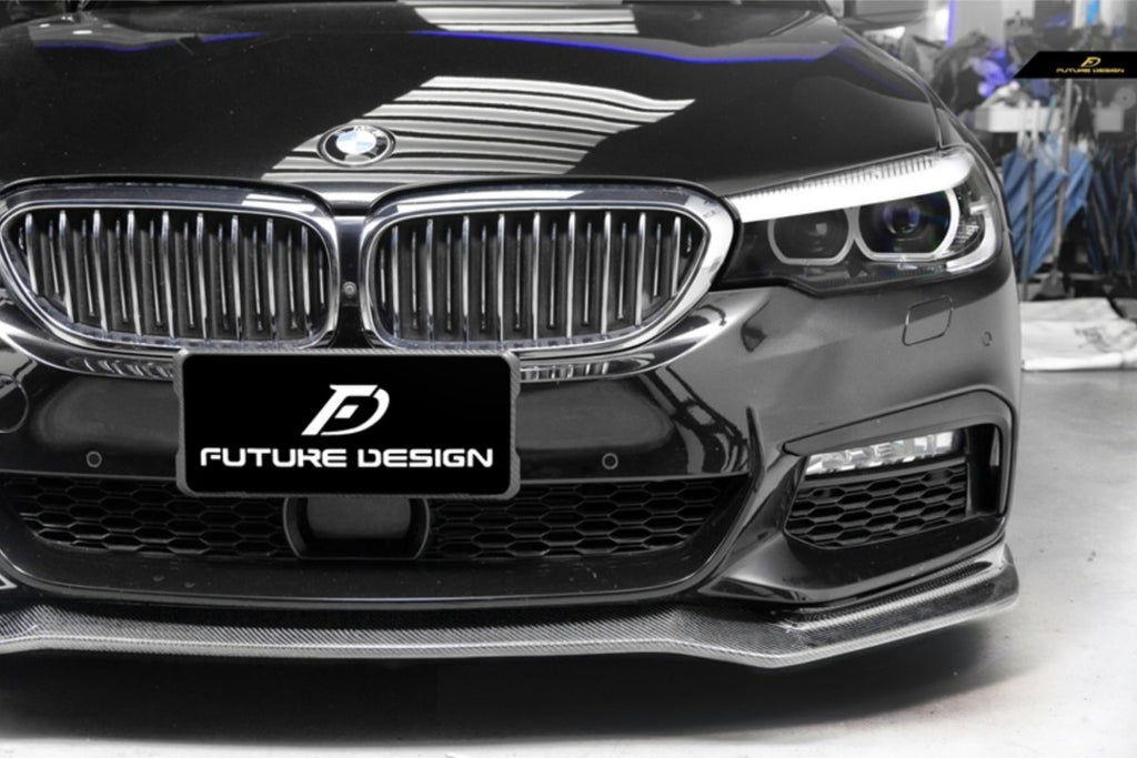 Future Design Carbon Carbon Fiber Front Lip ENDCC Style For BMW 5 Series G30 530i 540i 2017-2020 Pre-facelift - Performance SpeedShop