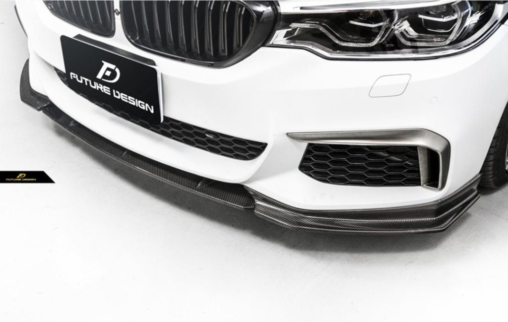 Future Design Carbon Carbon Fiber Front Lip GT Style For BMW 5 Series G30  530i 540i 2017-2020 Pre-facelift – Performance SpeedShop