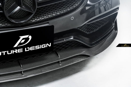 Future Design Carbon Carbon Fiber Front Lip Ver.3 W205 C63 C63S AMG Sedan Coupe 2015-2020 - Performance SpeedShop