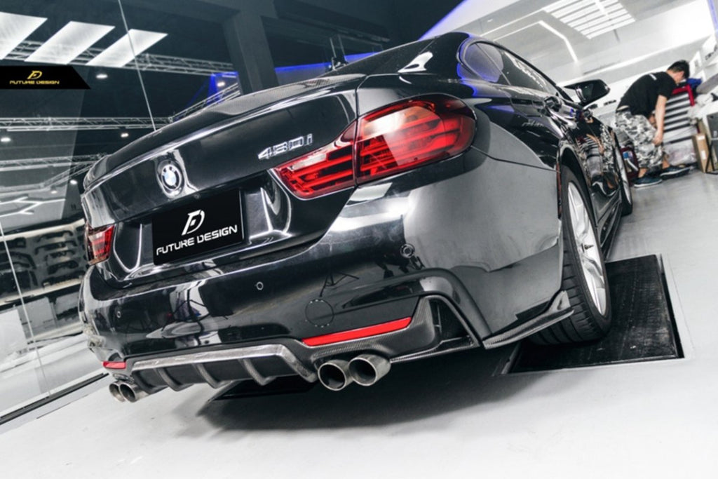 Future Design Carbon Carbon Fiber Rear Canards Ver.1 for BMW 4 Series F32 F33 F36 - Performance SpeedShop