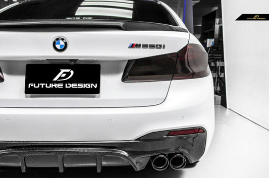 Future Design Carbon Carbon Fiber Rear Diffuser GT Style For BMW 5 Series G30 530i 540i 2017-ON - Performance SpeedShop