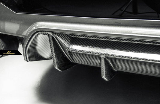 Future Design Carbon Carbon Fiber Rear Diffuser M5 Performance Style For BMW 5 Series G30 530i 540i 2017-ON - Performance SpeedShop