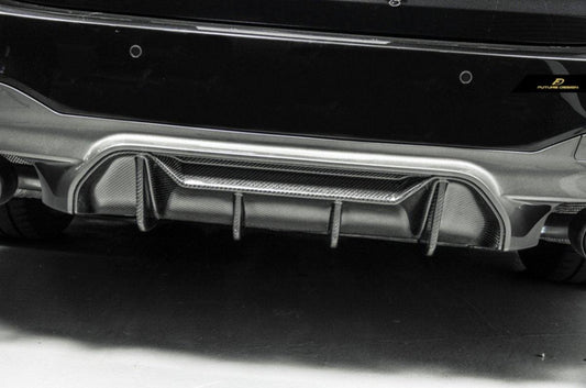 Future Design Carbon Carbon Fiber Rear Diffuser M5 Performance Style For BMW 5 Series G30 530i 540i 2017-ON - Performance SpeedShop