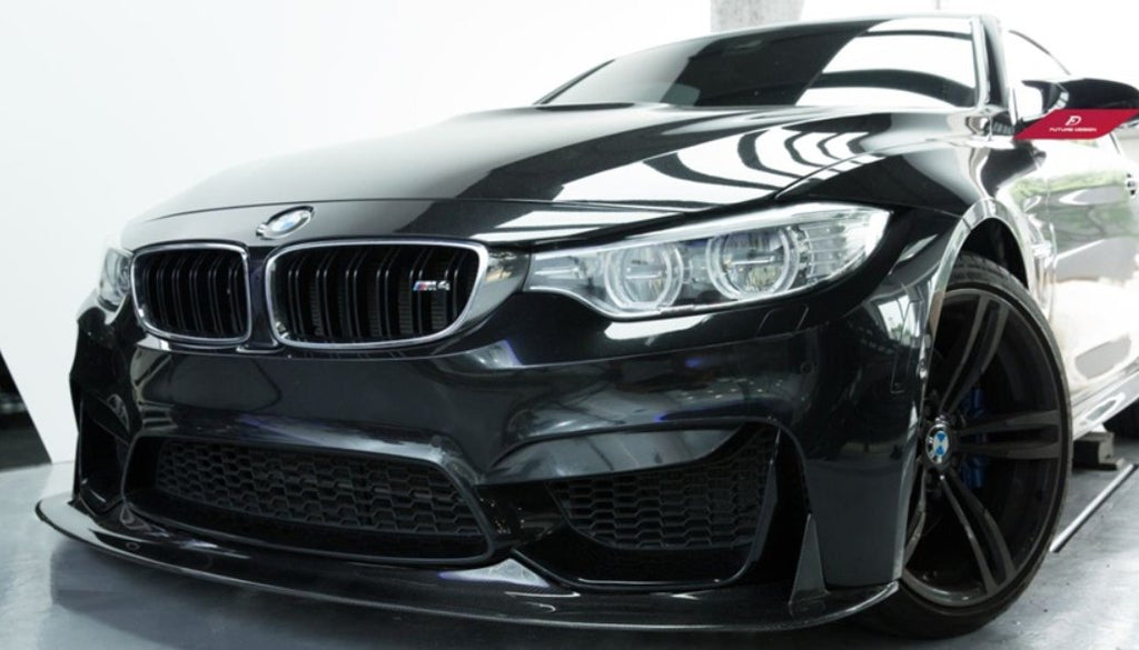 Future Design Carbon E Style Carbon Fiber Front Lip for BMW F80 F82 F83 M3 M4 - Performance SpeedShop