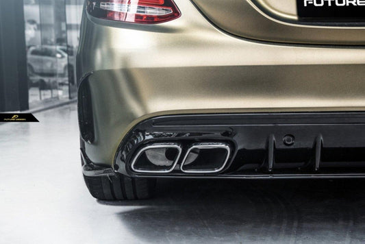 Future Design Carbon ED1 PP Rear Diffuser For Mercedes Benz W205 AMG Sedan 2015-ON - Performance SpeedShop