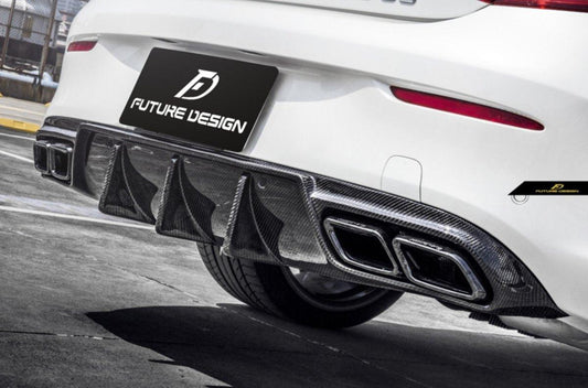 Future Design Carbon FD GT Carbon Fiber Rear Diffuser W205 AMG Package/AMG C63 C Coupe 2015-ON - Performance SpeedShop