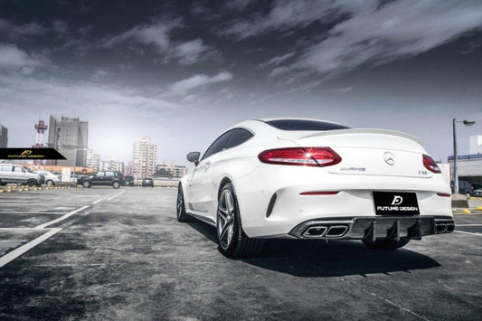 Future Design Carbon FD GT Carbon Fiber Rear Diffuser W205 AMG Package/AMG C63 C Coupe 2015-ON - Performance SpeedShop