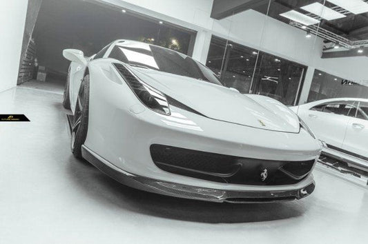 Future Design Carbon Ferrari 458 Carbon Fiber Front Lip Splitter - Performance SpeedShop