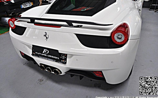 Future Design Carbon Ferrari 458 Carbon Fiber Rear Spoiler Wing - Performance SpeedShop