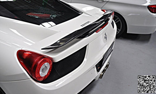 Future Design Carbon Ferrari 458 Carbon Fiber Rear Spoiler Wing - Performance SpeedShop