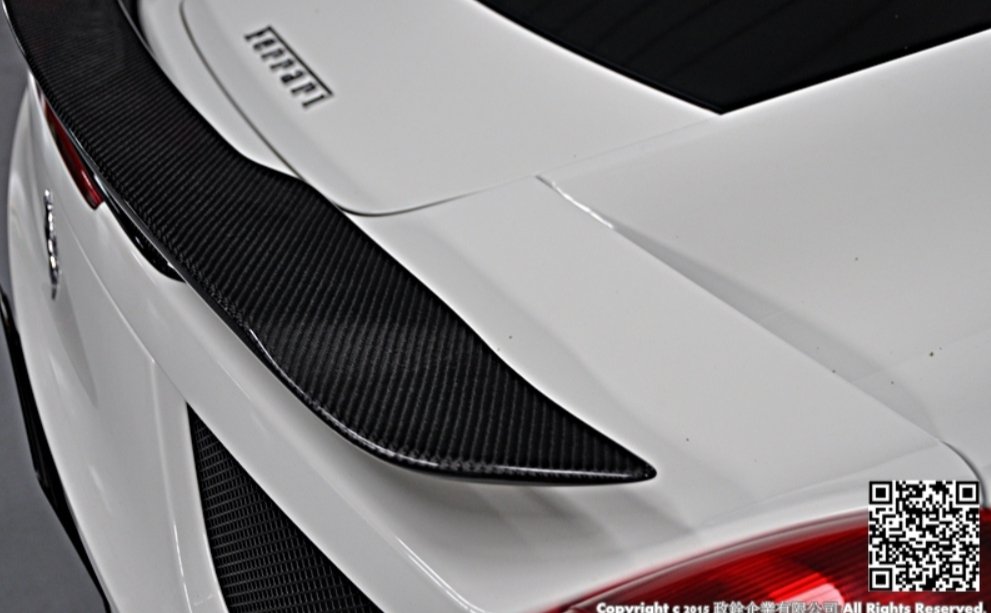 Future Design Carbon Ferrari 458 Carbon Fiber Rear Spoiler Wing - Performance SpeedShop