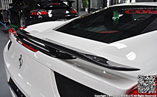 Future Design Carbon Ferrari 458 Carbon Fiber Rear Spoiler Wing - Performance SpeedShop