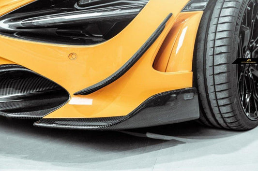 Future Design Carbon Fiber FRONT BUMPER CANARDS for McLaren 720S - Performance SpeedShop