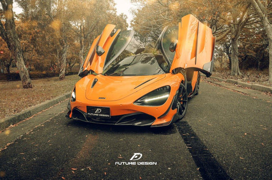 Future Design Carbon Fiber FRONT BUMPER CANARDS for McLaren 720S - Performance SpeedShop