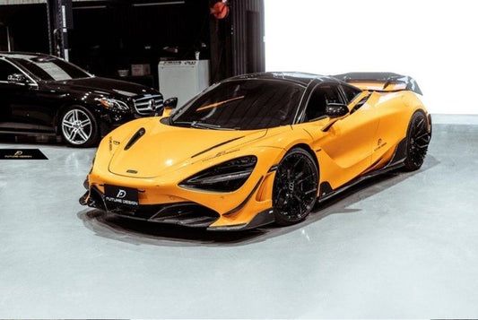 Future Design Carbon Fiber FRONT BUMPER CANARDS for McLaren 720S - Performance SpeedShop