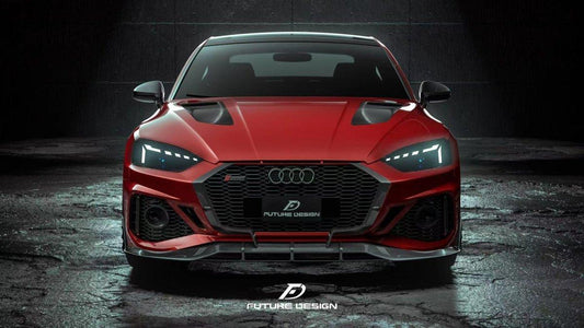 Future Design Carbon Fiber FRONT GRILL SIDE OVERLAY TRIM - "Blaze kit" for Audi RS5 B9.5 2020-2022 - Performance SpeedShop