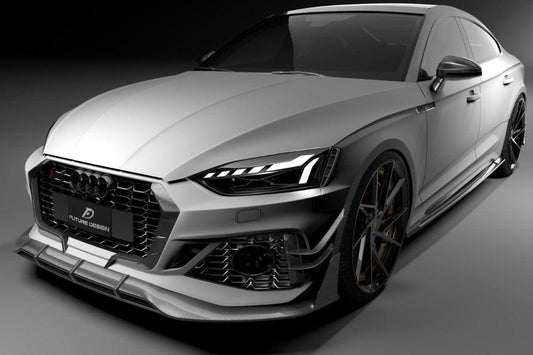 Future Design Carbon Fiber FRONT GRILL SIDE OVERLAY TRIM - "Blaze kit" for Audi RS5 B9.5 2020-2022 - Performance SpeedShop