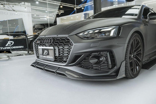 Future Design Carbon Fiber FRONT GRILL SIDE OVERLAY TRIM - "Blaze kit" for Audi RS5 B9.5 2020-2022 - Performance SpeedShop