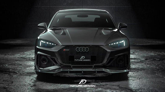 Future Design Carbon Fiber FRONT GRILL SIDE OVERLAY TRIM - "Blaze kit" for Audi RS5 B9.5 2020-2022 - Performance SpeedShop