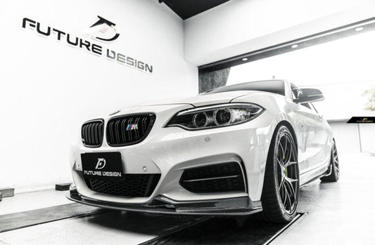 Future Design Carbon Fiber Front Lip 3D Style for BMW 2 Series F22 2014-2019 - Performance SpeedShop