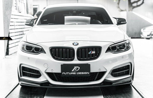 Future Design Carbon Fiber Front Lip 3D Style for BMW 2 Series F22 2014-2019 - Performance SpeedShop