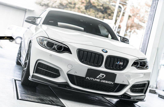 Future Design Carbon Fiber Front Lip 3D Style for BMW 2 Series F22 2014-2019 - Performance SpeedShop