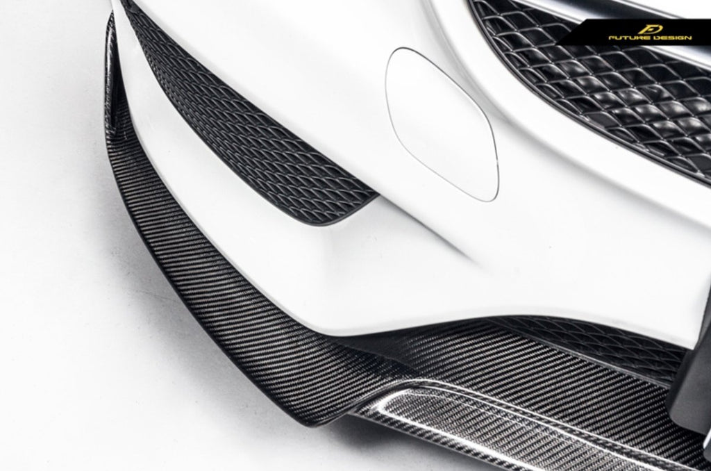 Future Design Carbon Fiber Front Lip B Style for Benz W205 C300 C43 2015-2018 - Performance SpeedShop