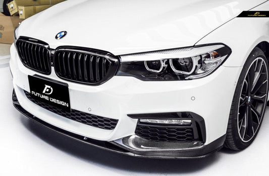 Future Design Carbon Fiber Front Lip M Performance Style For BMW 5 Series G30 530i 540i 2017-2020 Pre-facelift - Performance SpeedShop