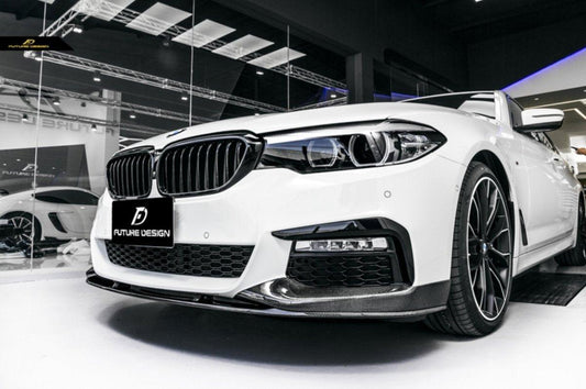 Future Design Carbon Fiber Front Lip M Performance Style For BMW 5 Series G30 530i 540i 2017-2020 Pre-facelift - Performance SpeedShop