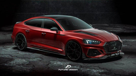 Future Design Carbon Fiber FRONT LIP SPLITTER - "Blaze kit" for Audi RS5 B9.5 2020-2022 - Performance SpeedShop