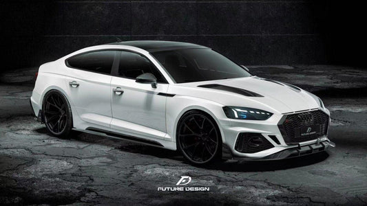 Future Design Carbon Fiber FRONT LIP SPLITTER - "Blaze kit" for Audi RS5 B9.5 2020-2022 - Performance SpeedShop