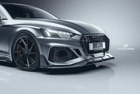 Future Design Carbon Fiber FRONT LIP SPLITTER - "Blaze kit" for Audi RS5 B9.5 2020-2022 - Performance SpeedShop